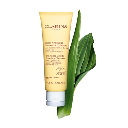 Immagine di CLARINS | Detergente Schiumogeno Idratante con estratti di erbe delle Alpi e aloe vera