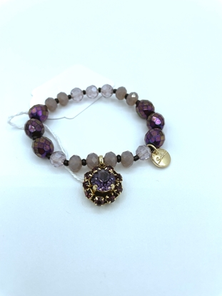 Immagine di SODINI BIJOUX | Bracciale Elastico Pietre Viola