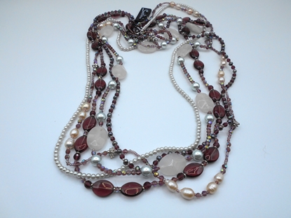 Immagine di SODINI BIJOUX | Collana 5 Fili Pietre Rosa