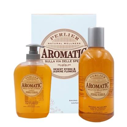 Immagine di PERLIER | Cofanetto Bagno Schiuma e Sapone Liquido Aromatic